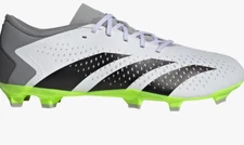 Adidas Predator Accuracy.3 Low FG GZ0014 Cleats M6.5 W7.5 White Black Soccer