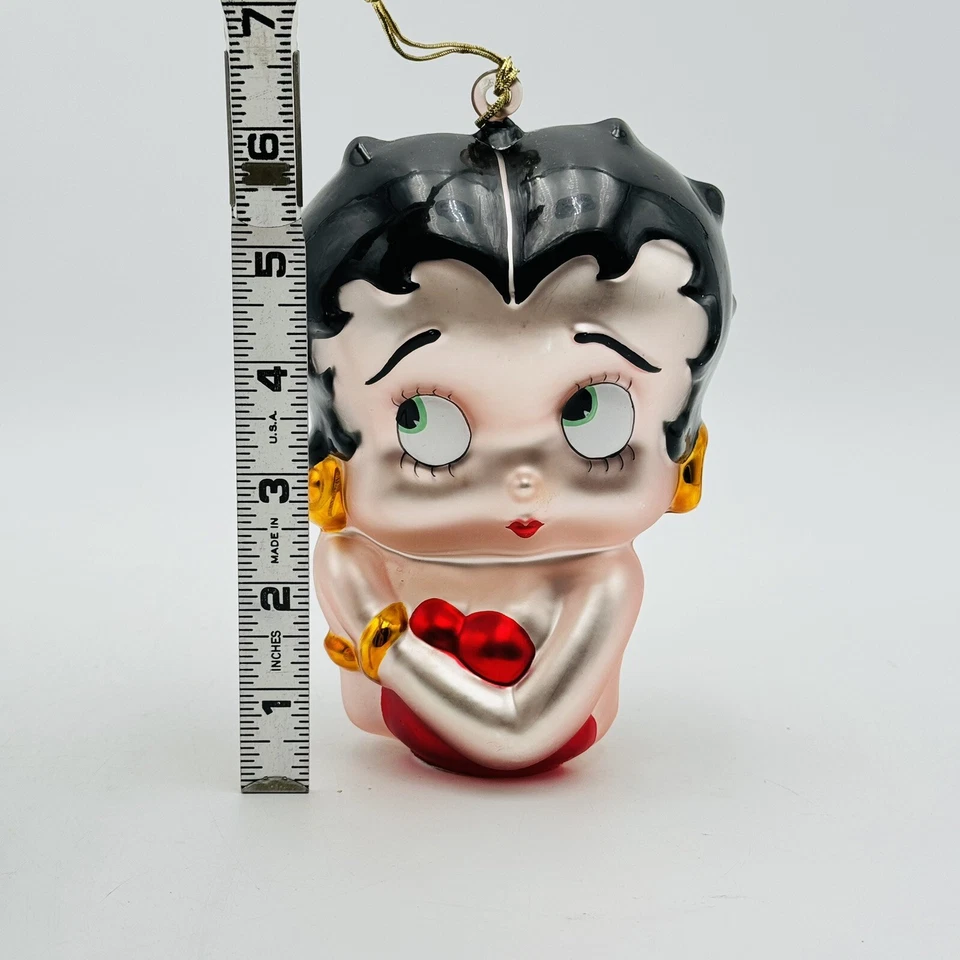 "Adorno de Navidad de vidrio soplado grande de 6"" de alto LKurt Adler Betty Boop" Foto 2 de 4
