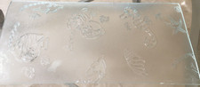 Recycled glass Nautical Plates Green Hue Starfish, Seahorse, Shells, Fish Set 4