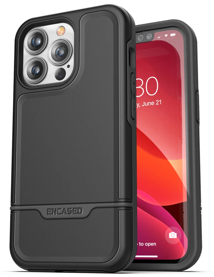 iPhone 13 Pro Max Belt Clip Case Protective Phone Case with Holster (Black) - Image 3 of 4