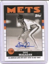 2021 Topps Once Upon a Time in Queens Dave Magadan Blue Orange Auto Card /86