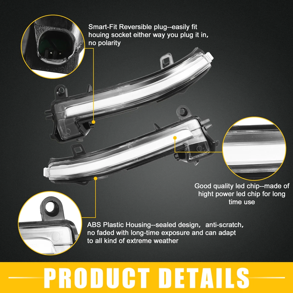 Luz intermitente espejo 63137280771 para BMW plástico negro transparente 1 par Foto 3 de 4