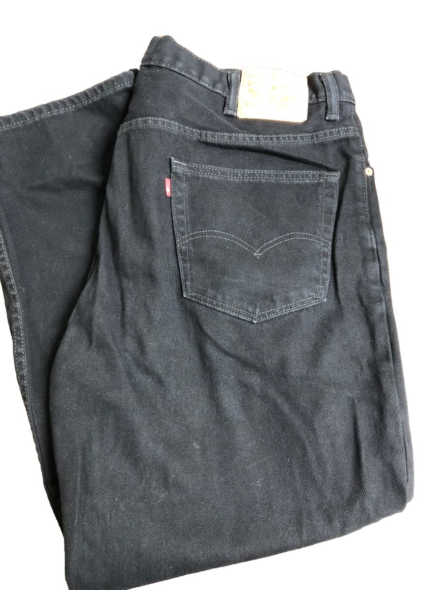 Levi's 550 Mens Black Denim Jeans Relaxed Fit Dark Wash Levi's 550 Mens Black Denim Jeans Relaxed Fit Dark Wash