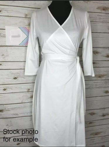 NEW LuLaRoe Michelle Wrap Dress * SOLID WHITE * Size 2XL