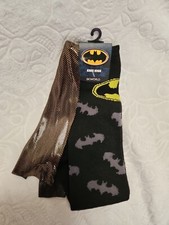 Batman/Batwoman  Shiny Black/Gold Cape  1 Pair of Women's Knee High Socks  Cosplay