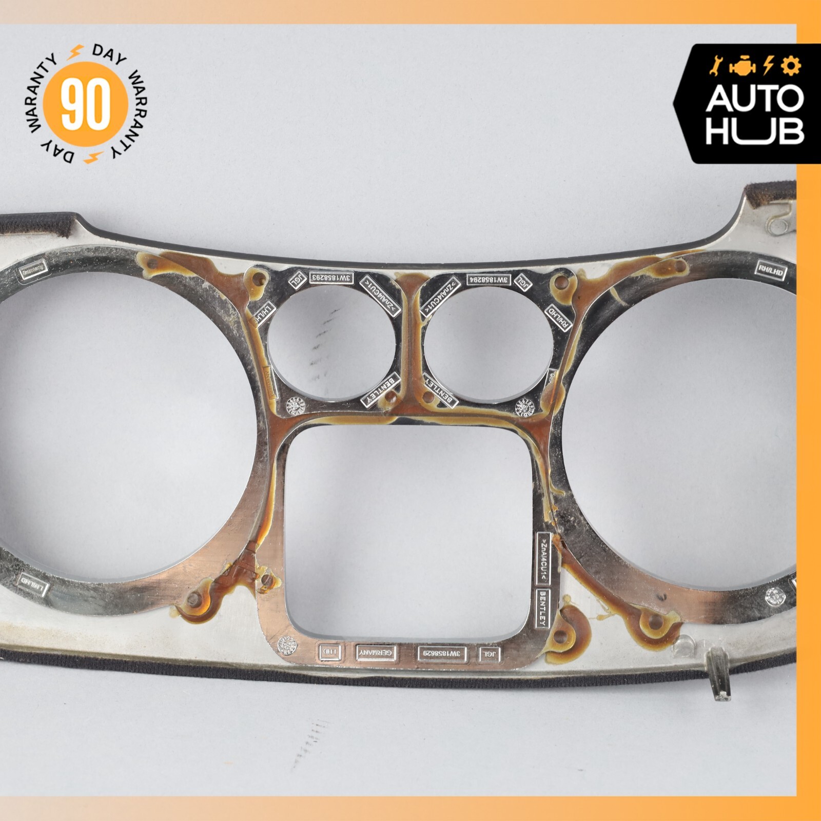 03-13 Bentley Continental GT GTC Dash Panel Speedometer Bezel Trim Wood OEM 65k
