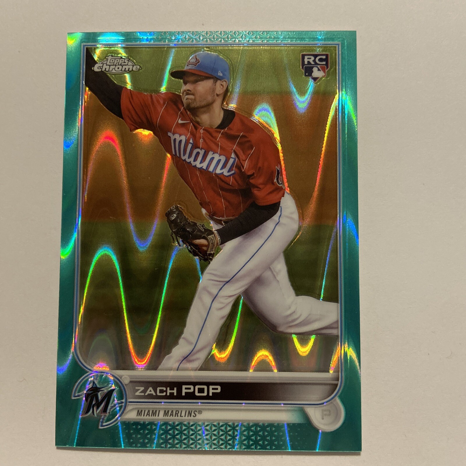 2022 Topps Chrome - Aqua Refractor #41 Zach Pop /199 (RC)
