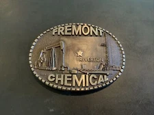 Fremont Chemical Riverton ADM Award Design Medals Belt Buckle Solid Brass