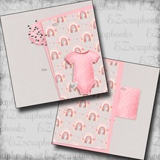 Baby Girl Onsie NPM - 2 Premade Scrapbook Pages - EZ Layout 6131