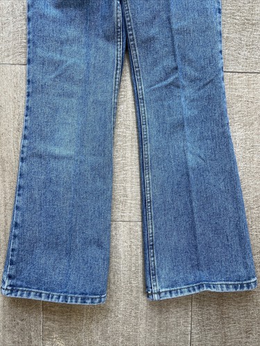 LEI Girls 8 Denim Flare Bell Blue Jean VINTAGE Y2K 90s Flare Bootcut Light Wash - Picture 2 of 9