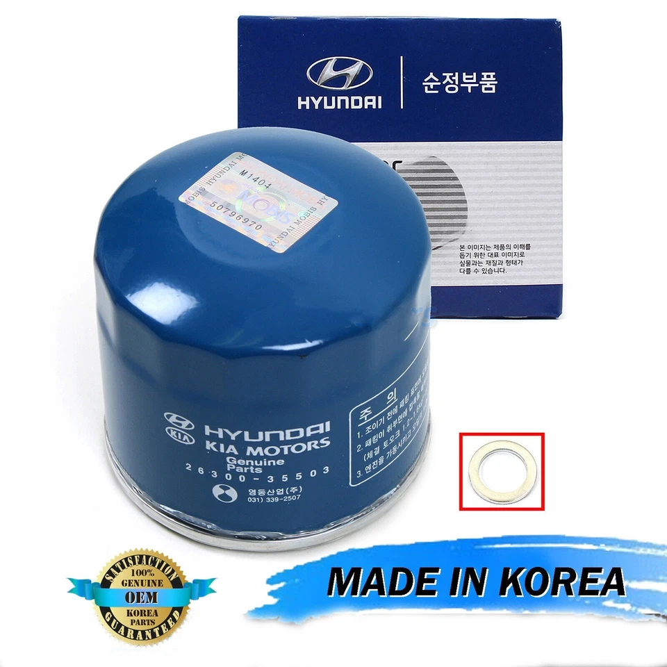 GENUINE Engine Oil Filters with Washers for 05 - 09 HYUNDAI SANTA FE 2.7L 2656CC Foto 4 de 4
