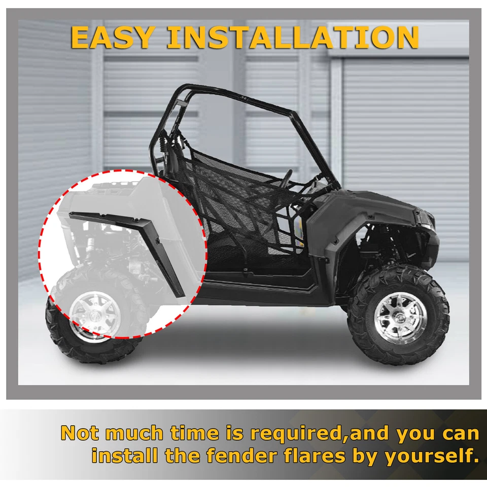 Guardabarros trasero derecho acampanado para 5437662-070 Polaris 2009-2017 RZR 800 570 negro Foto 3 de 4