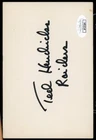 Ted Hendricks Raiders Signed Autographed 4x6 Index Card JSA Authentic