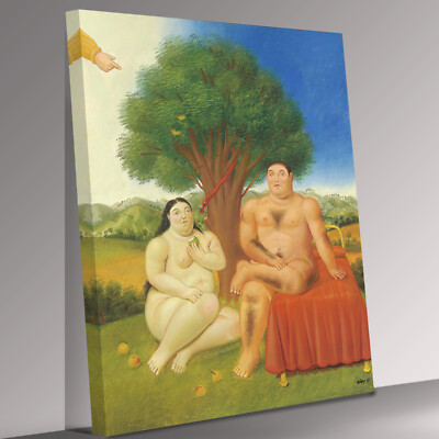 Fernando Botero Adam und Eva Leinwand Wandbild Kunstdruck fertig zum Aufhängen2