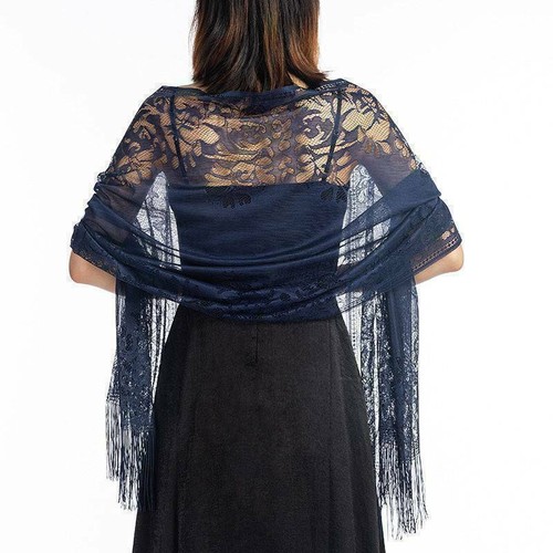 SHOULDERS LACE SOFT WEDDING WRAPS Ups Evening Cover Shawl new Pashmina Scarf - Bild 17 von 27