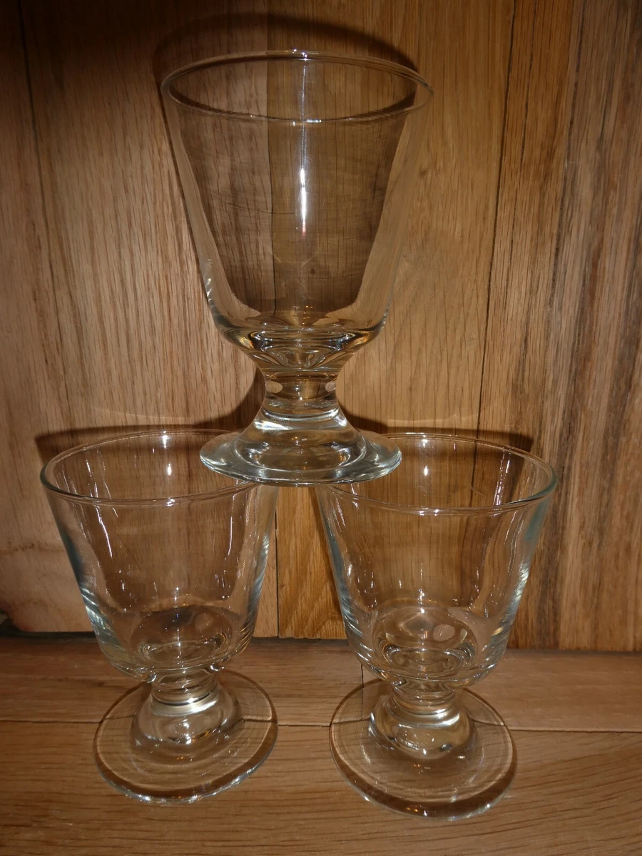 HEAVY GLASS DRINKING GLASSES 4 x 3 inches - household items - by