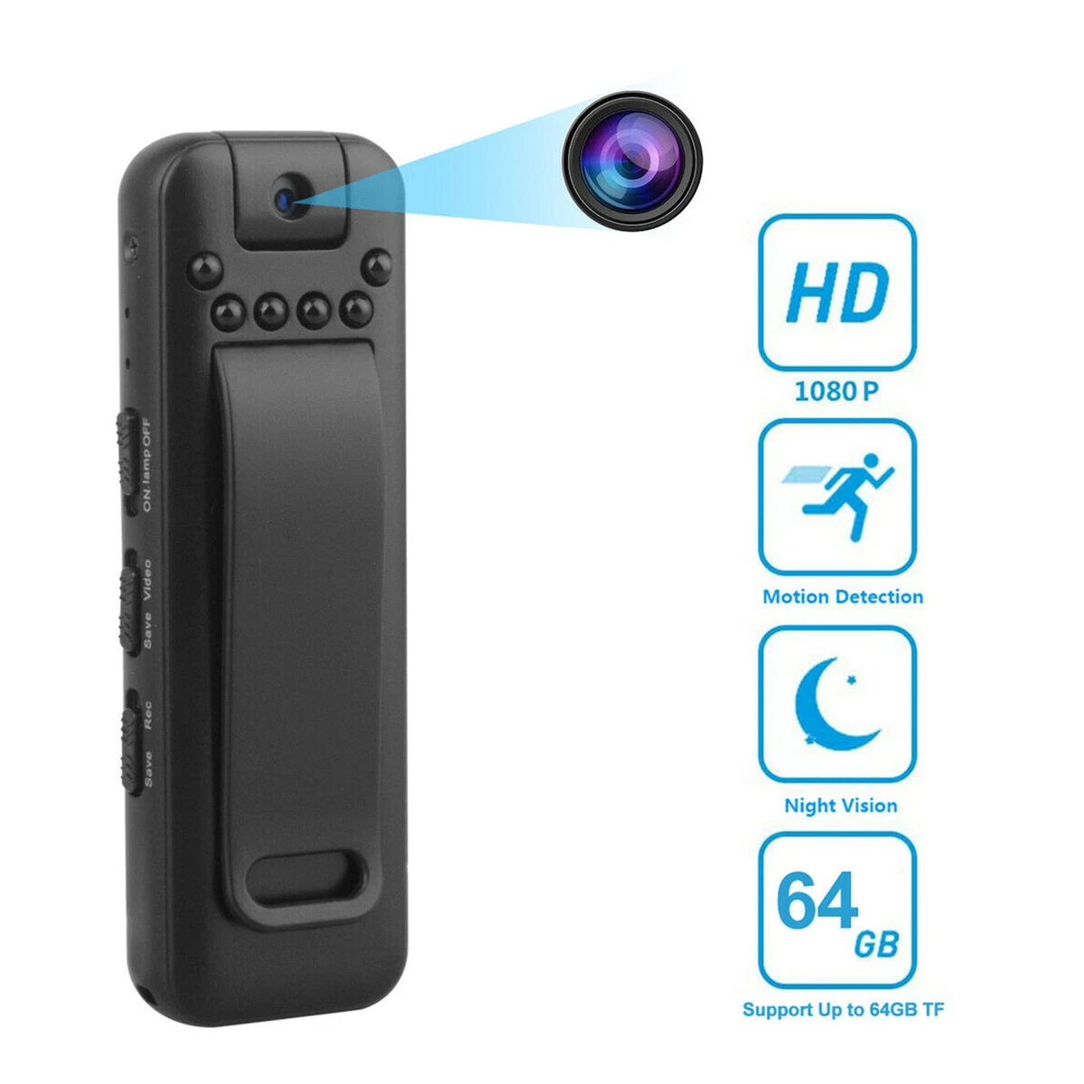 8 hours best sale recording spy camera