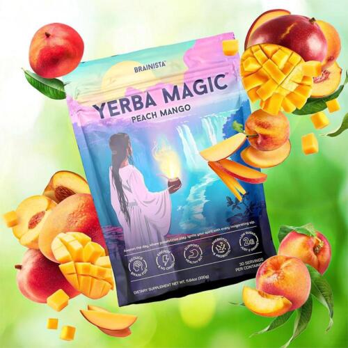 Yerba Magic Yerba Mate Instant Tea Powder - Peach Mango Flavors - 30 Servings - Imagen 8 de 11