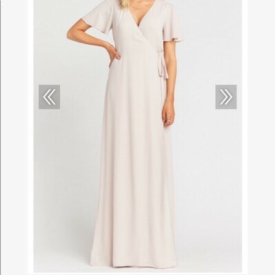 NWOT Show Me Your MUMU NOELLE WRAP Evening DRESS Bridesmaid GOWN XL Crisp |  eBay