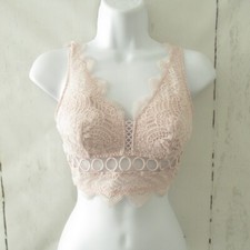 Victorias Secret Bra Bralette XS Pink Lace Longline Dream Angels Wireless