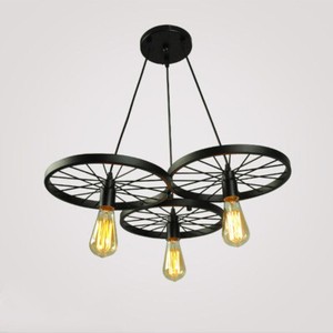 Retro 3 wagenrad Deckenlampe Pendelleuchte Kronleuchter E27