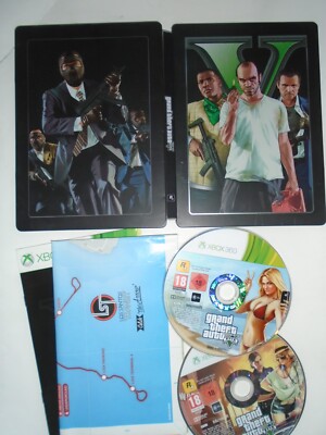 Grand Theft Auto V 5 - Collectors Edition Steelbook Xbox 360 + Handbuch & Karte