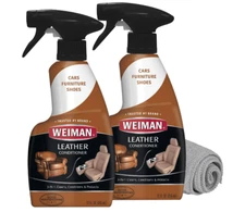 Weiman Leather Cleaner and Conditioner for Furniture - 12 Ounce - 2 Pack - Ultra