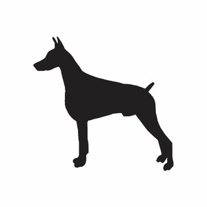 FREE SHIPPING Doberman Pinscher Dog Vinyl Die Cut Car Decal Sticker