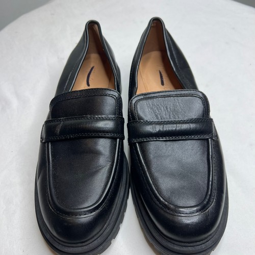 Madewell $158 The Bradley Lugsole Loafer in Black Leather Size 7.5 NG674 - Picture 2 of 9
