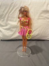 Vintage 1990 HAWAIIAN FUN BARBIE bikini hula grass skirt accessories