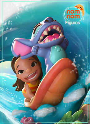 Lilo & Stitch, Chibi, Figur, Diorama, 3D Druck, NomNom Figures,UNBEMALT