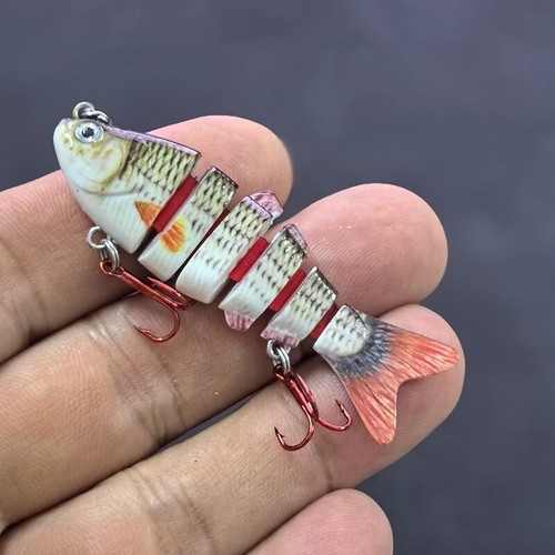 5PC 6cm /4.5g Micro Multi Jointed Mini Fishing Lure Swimbait Crankbait Bass Bait - Picture 6 of 22