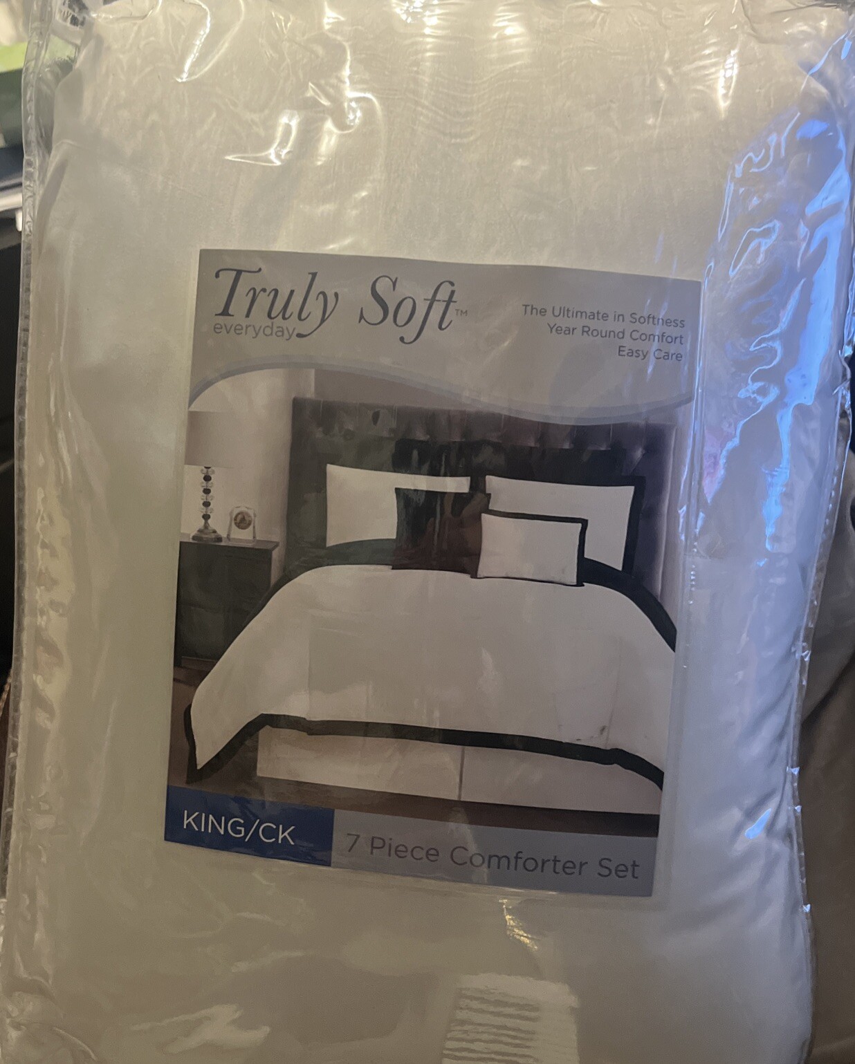 Truly Soft Everyday 4 Piece King Removeable Cover Microfiber Comforter Set In Navy Blue Cs5883nbkg 1300
