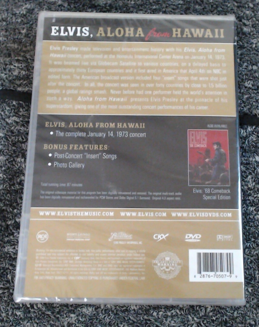 Elvis - Aloha From Hawaii (DVD, 2006) for sale online | eBay