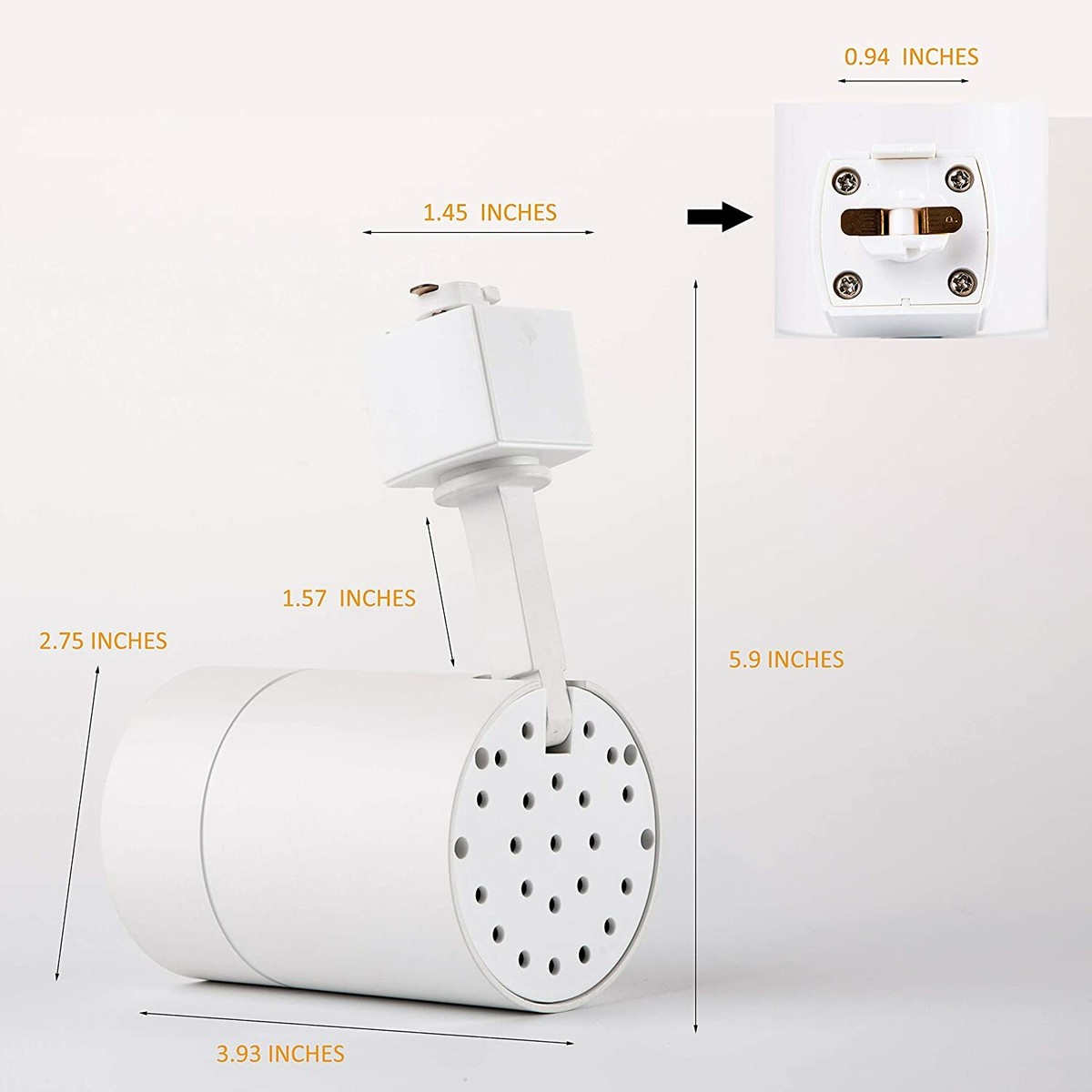 Testina Faretto LED Dimmerabile FLSNT 12W (equivalente A 75W) 3000K, Luce Calda, Nera