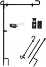 Garden Flag Stand Banner Flagpole, Holds Flags up to 12.5" in Width