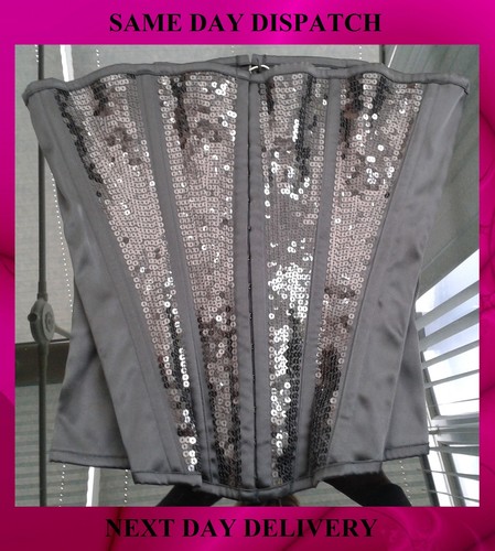 Ann Summers verschiedene einzigartige Korsetts Spitze, Satin, Pailletten, Gold usw., Größen 12 & 18 - Bild 2 von 8