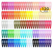 120 Pack Colorful Barrettes, 2 Inch Barrettes Metal Snap Hair multi color