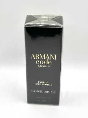 Armani Code ABSOLU by Giorgio Armani 0.5 oz/15 ml Parfum Pour Homme Travel Spray