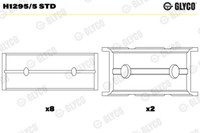 Glyco H1295/5 Std Kurbelwellenlager For Chevrolet Holden Opel Suzuki Vauxhall