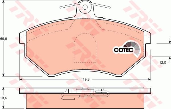 Plaquettes de frein VW Caddy II 1.9 D anti-sifflement pour supprimer les bruits au freinage