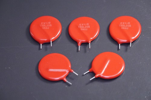 Lot of 5 V150LA20B Littelfuse Metal-Oxide Varistor 243V 6.5kA Radial 2 Lead Red