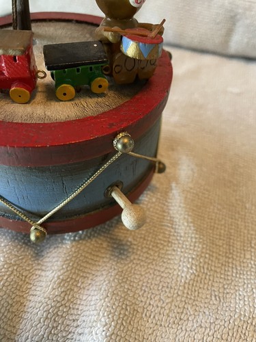 Vintage Enesco Mechanischer Weihnachts Nussknacker Tanzen/Trommeln Spieluhr Rarität - Bild 7 von 8