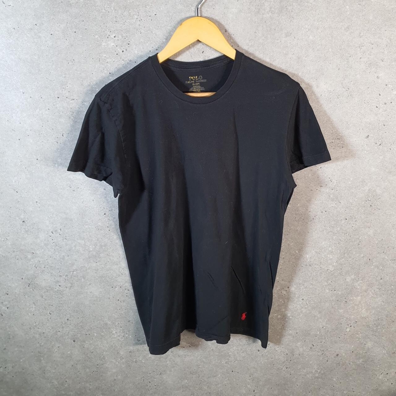 Polo Ralph Lauren vintage uomo media nera ricamata pony slim fit