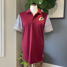 Nike Redskins Dri-FIT On Field Polo Shirt Men  s S NFL Golf Athletic Flawed