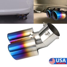 Car Rear Dual Exhaust Pipe Tail Muffler Tip Kit Auto Stainless Steel Accessories Car Rear Dual Exhaust Pipe Tail Muffler Tip Kit Auto Stainless Steel Accessories