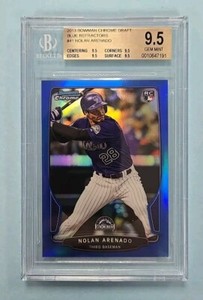 2013 Bowman Chrome Draft Nolan Arenado Blue Refractor #41 Card /99 BGS 9.5