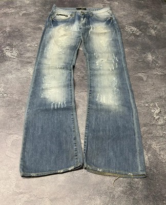 Vintage Just Cavalli Y2K Distressed Bootcut Flared Jeans Size 27