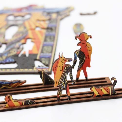 Bastet Rompecabezas De Madera Único Tamaño L 300 Piezas Egipto De Fantasy Puzzle - Imagen 2 de 13