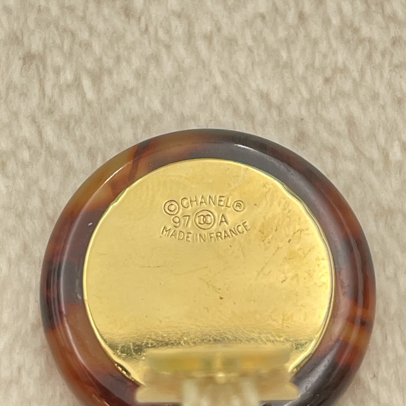 Auth Chanel Tortoise Shell Frames 97A Gold/Brown … - image 23